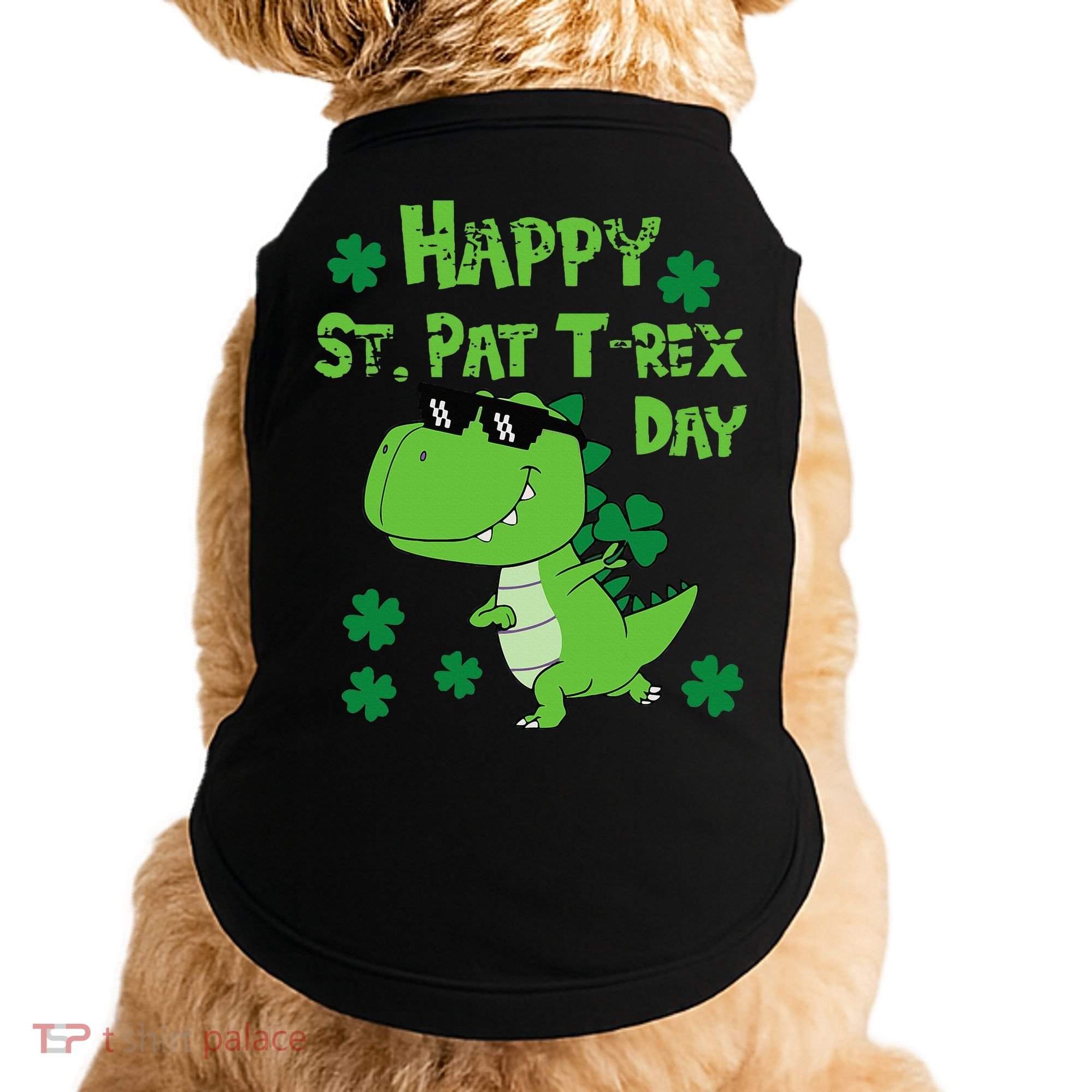 Happy St Pat Rex Dinosaur Saint Patrick'S Day Doggie Tank