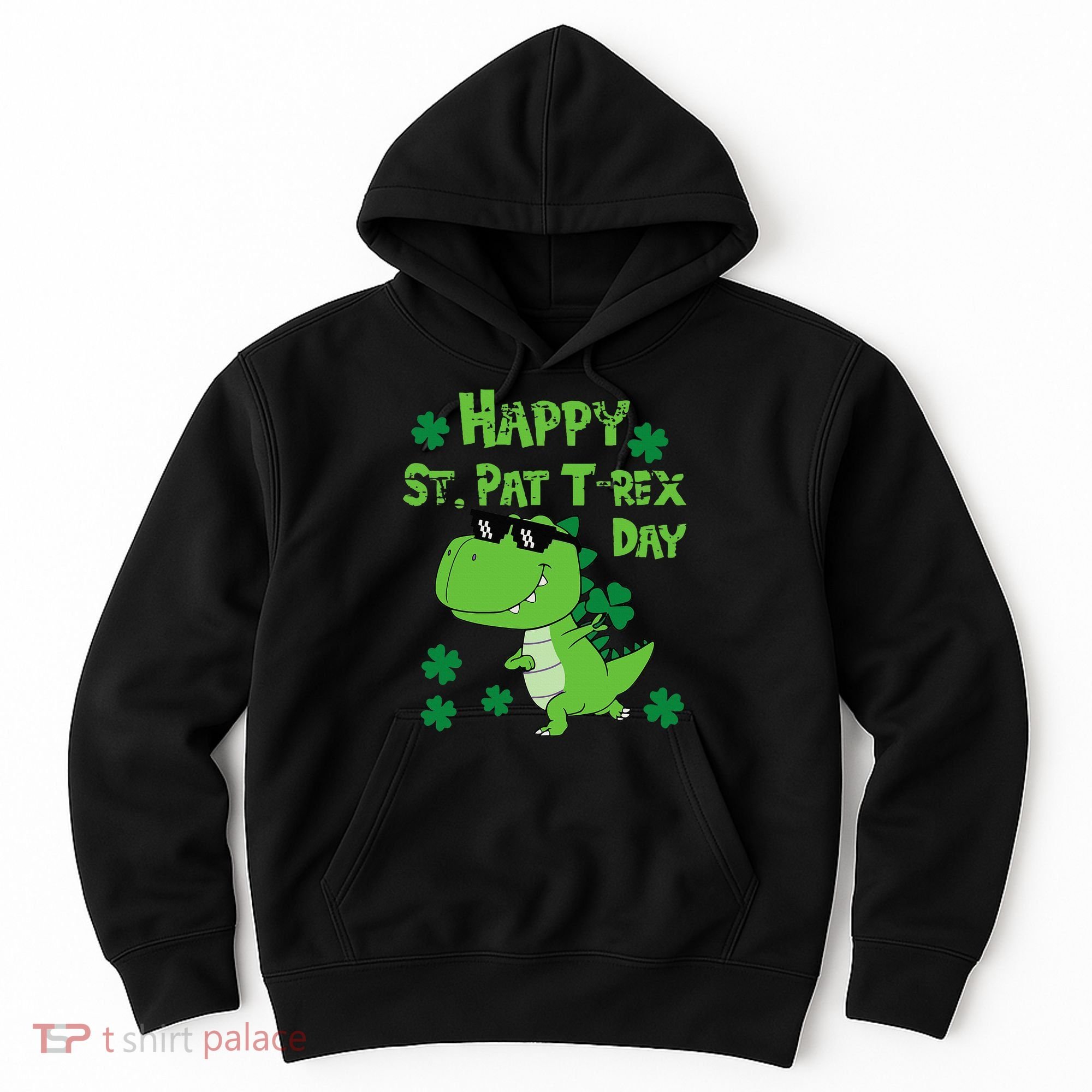 Happy St Pat Rex Dinosaur Saint Patrick'S Day Hoodie
