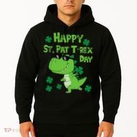 Happy St Pat Rex Dinosaur Saint Patrick'S Day Hoodie thumb 2