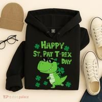 Happy St Pat Rex Dinosaur Saint Patrick'S Day Hoodie thumb 4