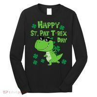 Happy St Pat Rex Dinosaur Saint Patrick'S Day Long Sleeve Shirt thumb 0
