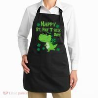 Happy St Pat Rex Dinosaur Saint Patrick'S Day Apron thumb 2
