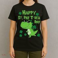 Happy St Pat Rex Dinosaur Saint Patrick'S Day T-Shirt thumb 4