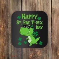 Happy St Pat Rex Dinosaur Saint Patrick'S Day Coaster thumb 0