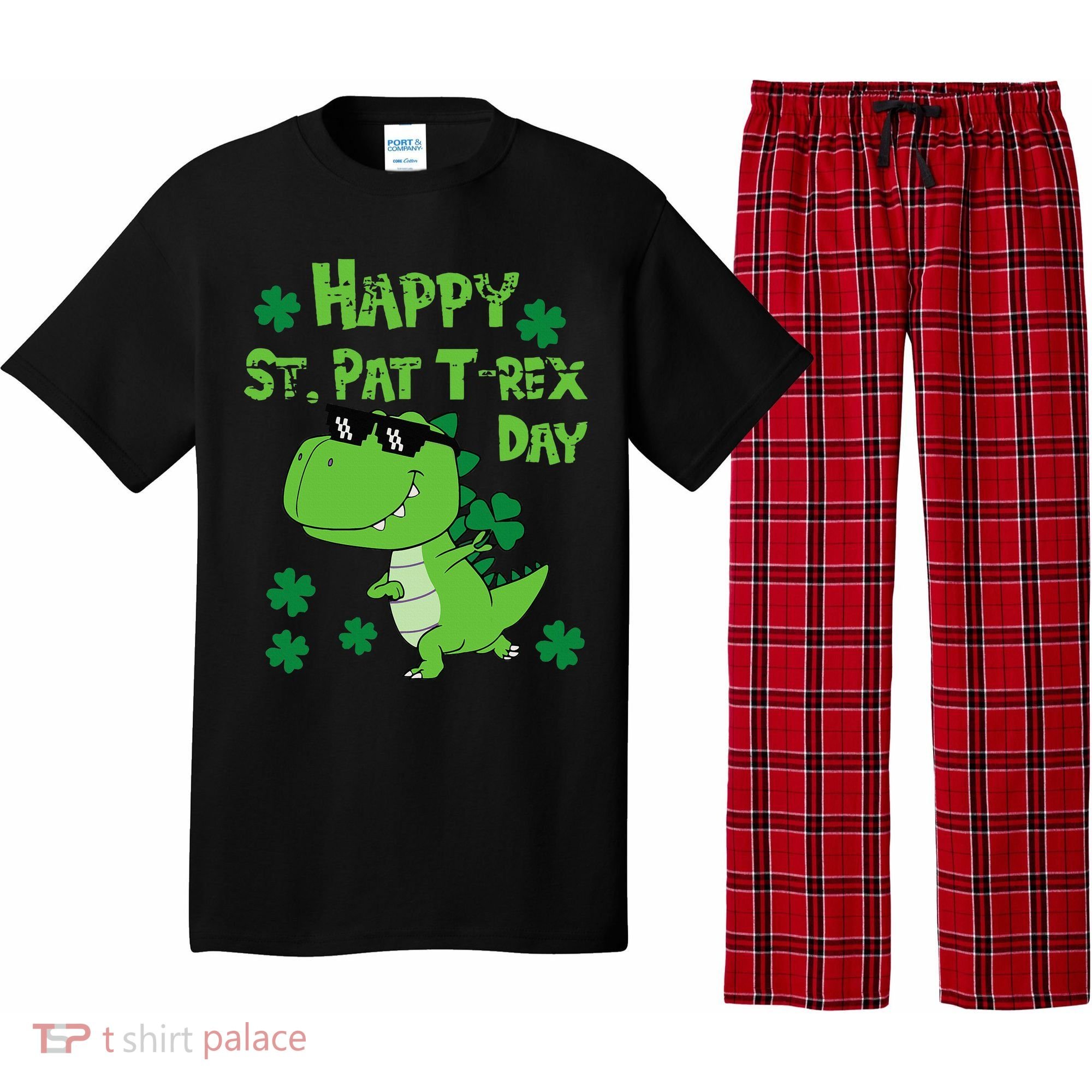 Happy St Pat Rex Dinosaur Saint Patrick'S Day Pajama Set