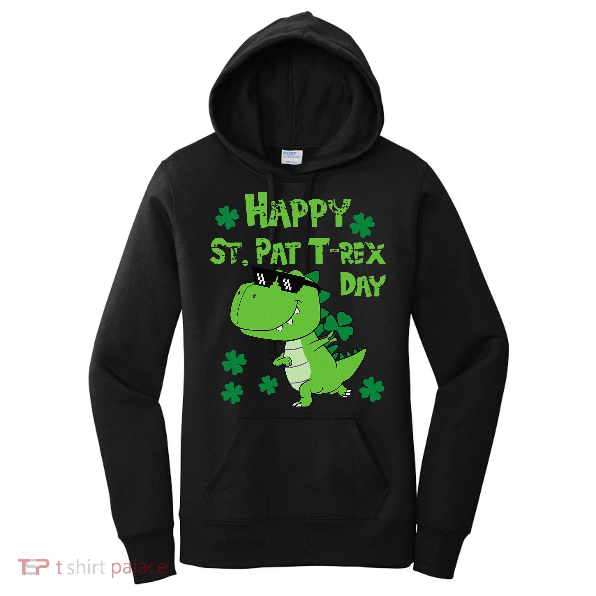 Happy St Pat Rex Dinosaur Saint Patrick'S Day Women's Hoodie