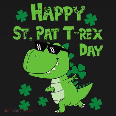 Happy St Pat Rex Dinosaur Saint Patrick'S Day Baby Long Sleeve Bodysuit