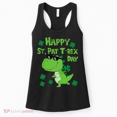 Happy St Pat Rex Dinosaur Saint Patrick'S Day Women's Tank Top