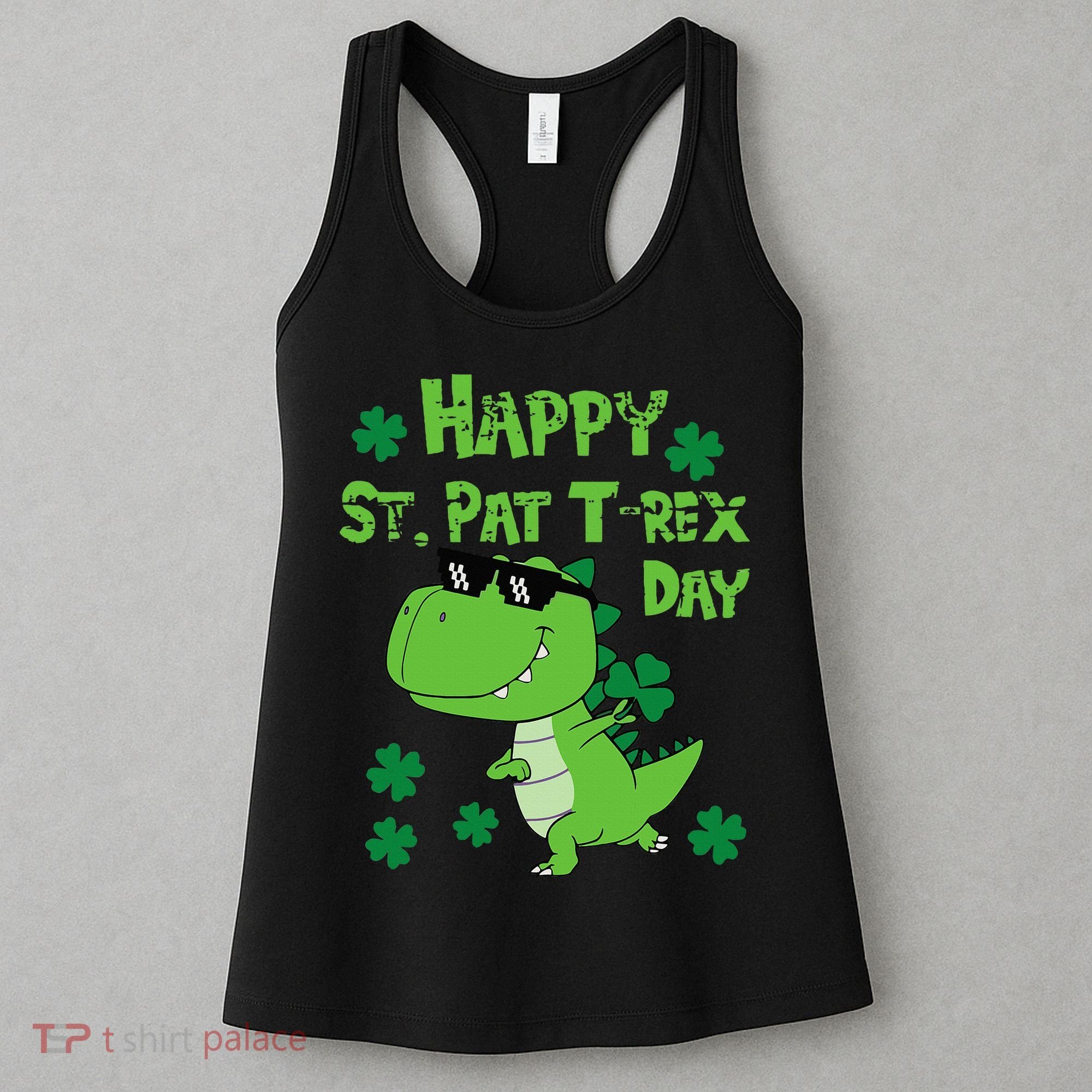 Happy St Pat Rex Dinosaur Saint Patrick'S Day Women's Tank Top