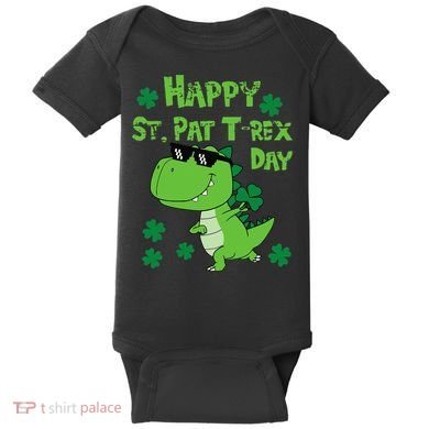 Happy St Pat Rex Dinosaur Saint Patrick'S Day Baby Bodysuit