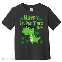Happy St Pat Rex Dinosaur Saint Patrick'S Day Toddler T-Shirt thumb 0