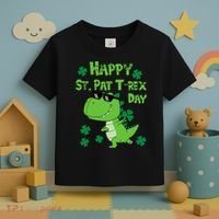 Happy St Pat Rex Dinosaur Saint Patrick'S Day Toddler T-Shirt thumb 3