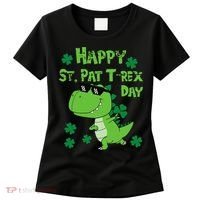 Happy St Pat Rex Dinosaur Saint Patrick'S Day Women's T-Shirt thumb 0