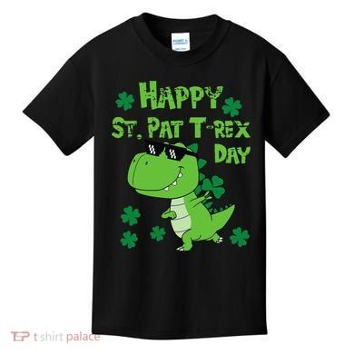 Happy St Pat Rex Dinosaur Saint Patrick'S Day Kids T-Shirt