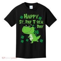Happy St Pat Rex Dinosaur Saint Patrick'S Day Kids T-Shirt thumb 0
