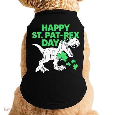Happy St Pat Rex Day St Patricks Dinosaur Doggie Tank