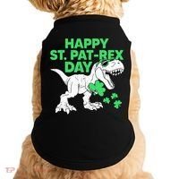 Happy St Pat Rex Day St Patricks Dinosaur Doggie Tank thumb 0