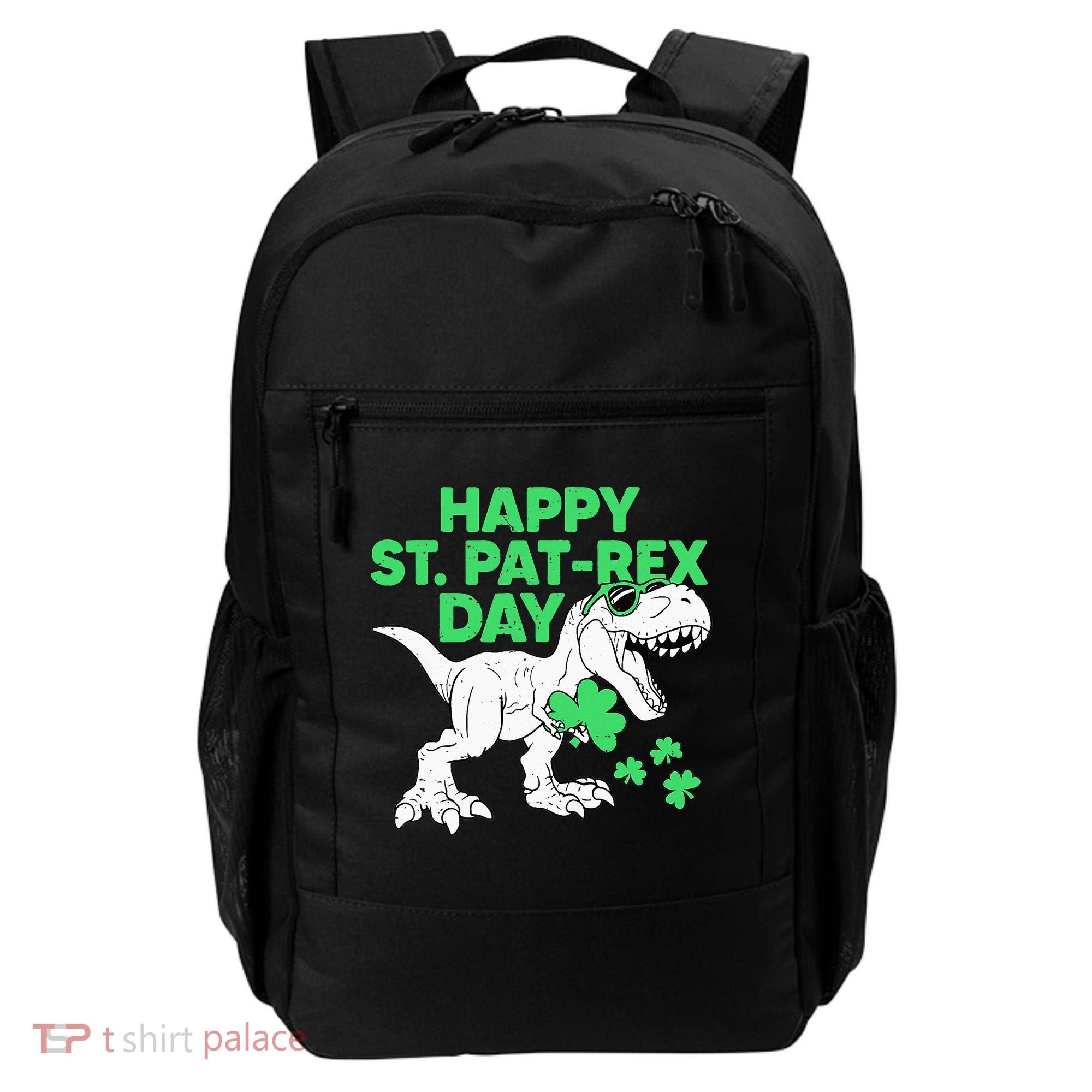 Happy St Pat Rex Day St Patricks Dinosaur Backpack