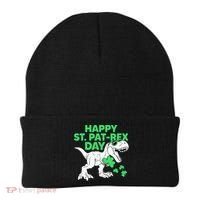 Happy St Pat Rex Day St Patricks Dinosaur Beanie thumb 0