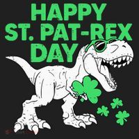 Happy St Pat Rex Day St Patricks Dinosaur Beanie thumb 2
