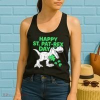 Happy St Pat Rex Day St Patricks Dinosaur Women's Tank Top thumb 2