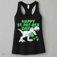 Happy St Pat Rex Day St Patricks Dinosaur Women's Tank Top thumb 3