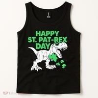 Happy St Pat Rex Day St Patricks Dinosaur Tank Top thumb 2