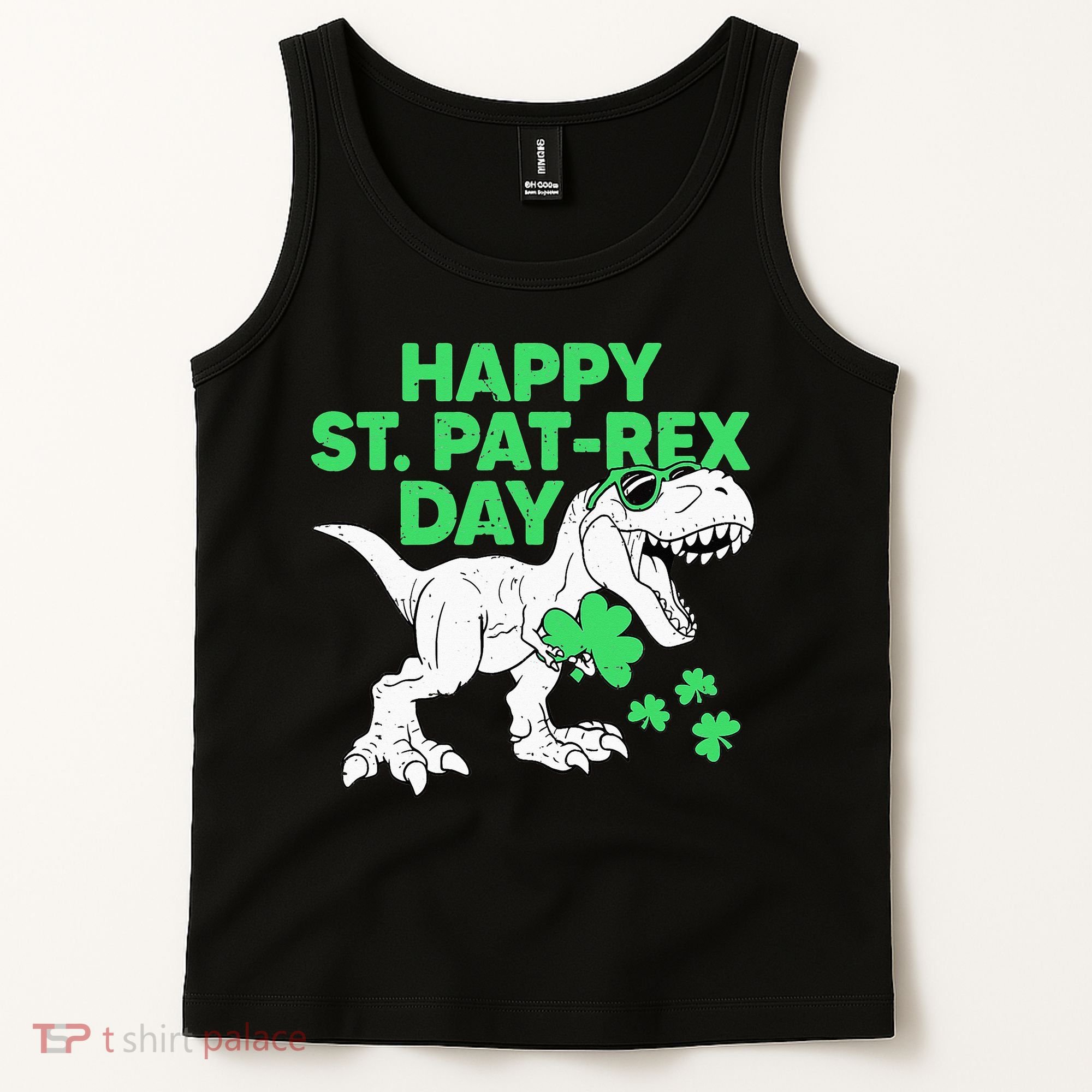 Happy St Pat Rex Day St Patricks Dinosaur Tank Top