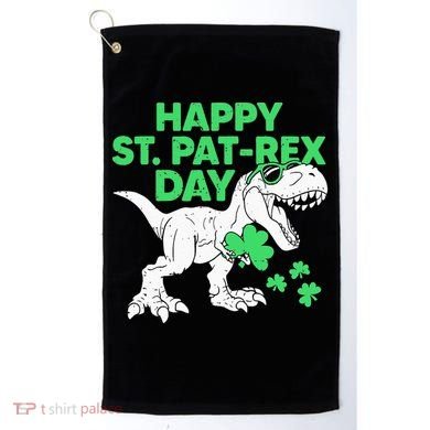 Happy St Pat Rex Day St Patricks Dinosaur Golf Towel