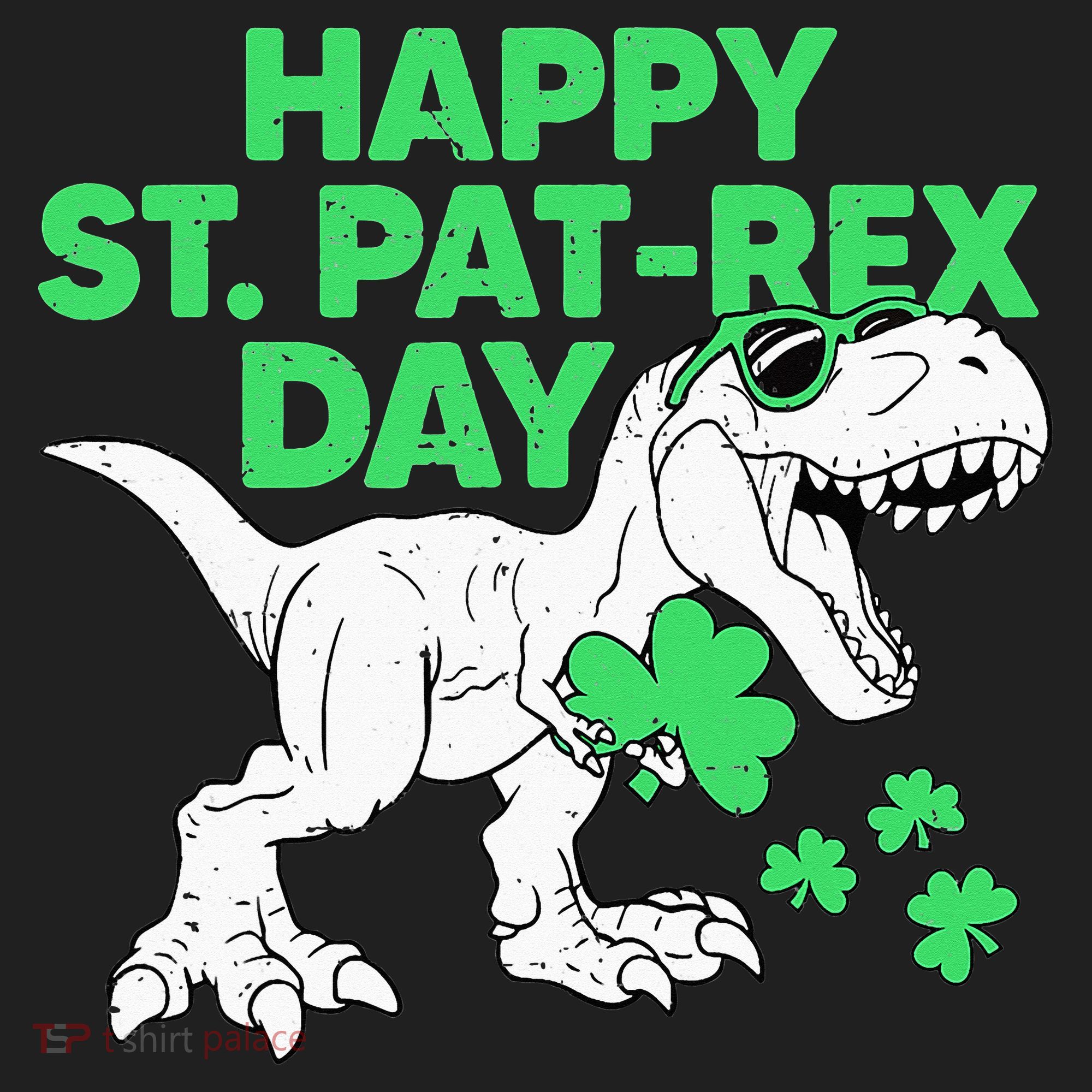 Happy St Pat Rex Day St Patricks Dinosaur Golf Towel