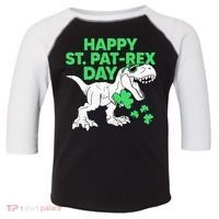 Happy St Pat Rex Day St Patricks Dinosaur Toddler Fine Jersey T-Shirt thumb 0