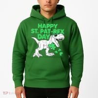 Happy St Pat Rex Day St Patricks Dinosaur Hoodie thumb 2