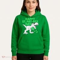 Happy St Pat Rex Day St Patricks Dinosaur Hoodie thumb 5