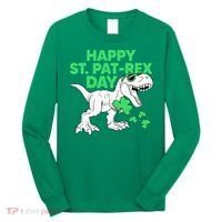 Happy St Pat Rex Day St Patricks Dinosaur Long Sleeve Shirt thumb 0