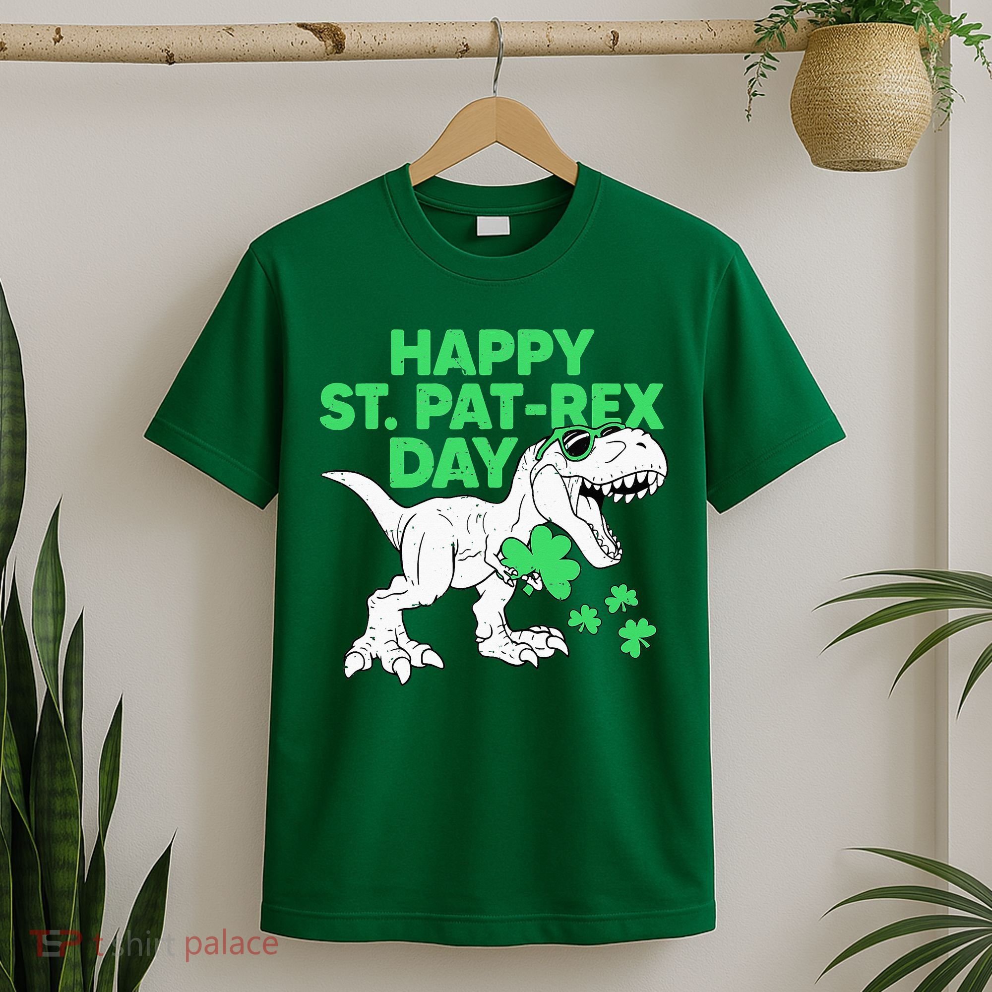 Happy St Pat Rex Day St Patricks Dinosaur T-Shirt