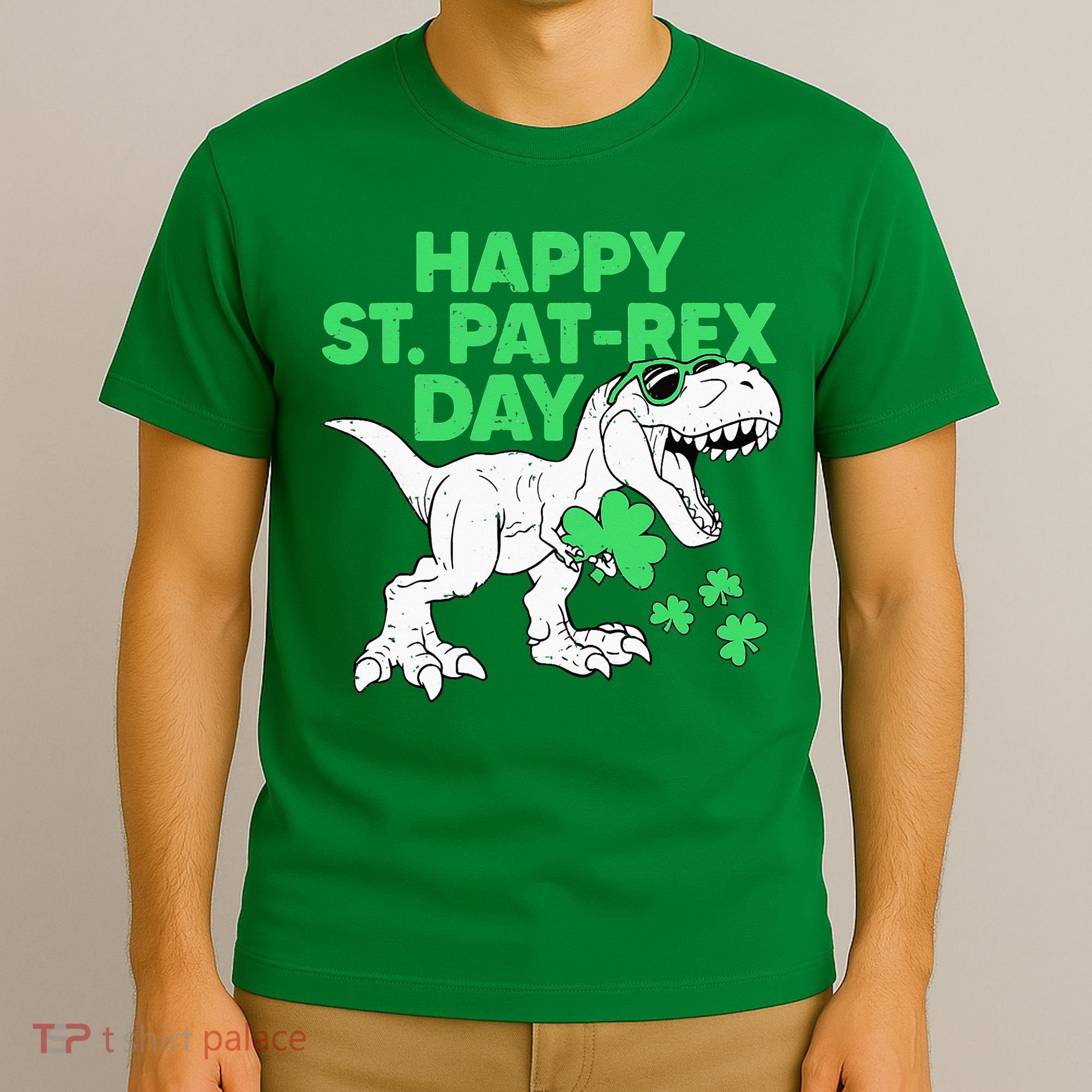 Happy St Pat Rex Day St Patricks Dinosaur T-Shirt