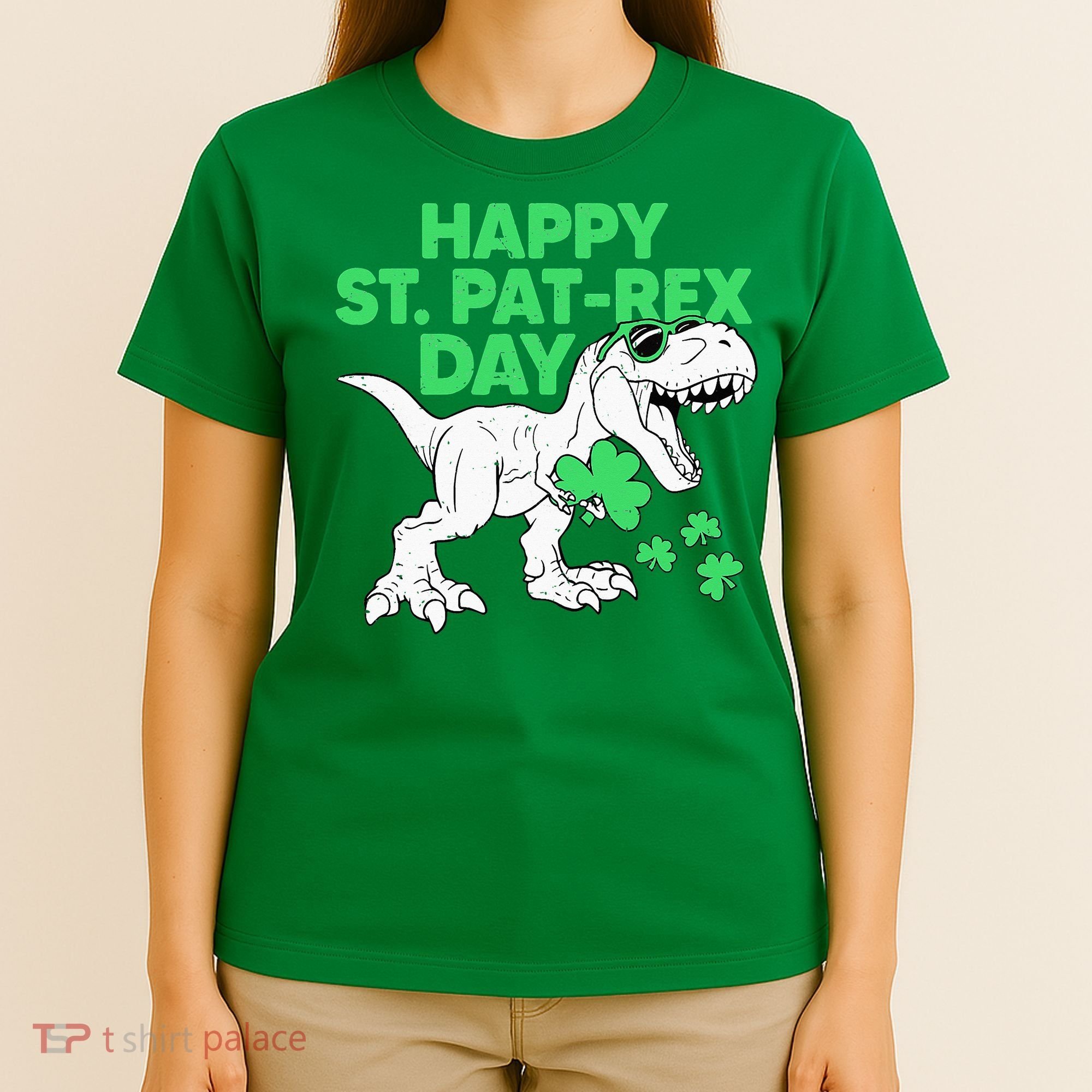Happy St Pat Rex Day St Patricks Dinosaur T-Shirt