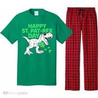 Happy St Pat Rex Day St Patricks Dinosaur Pajama Set thumb 0