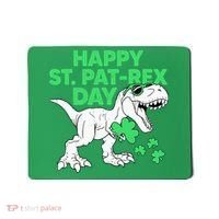 Happy St Pat Rex Day St Patricks Dinosaur Mousepad thumb 0