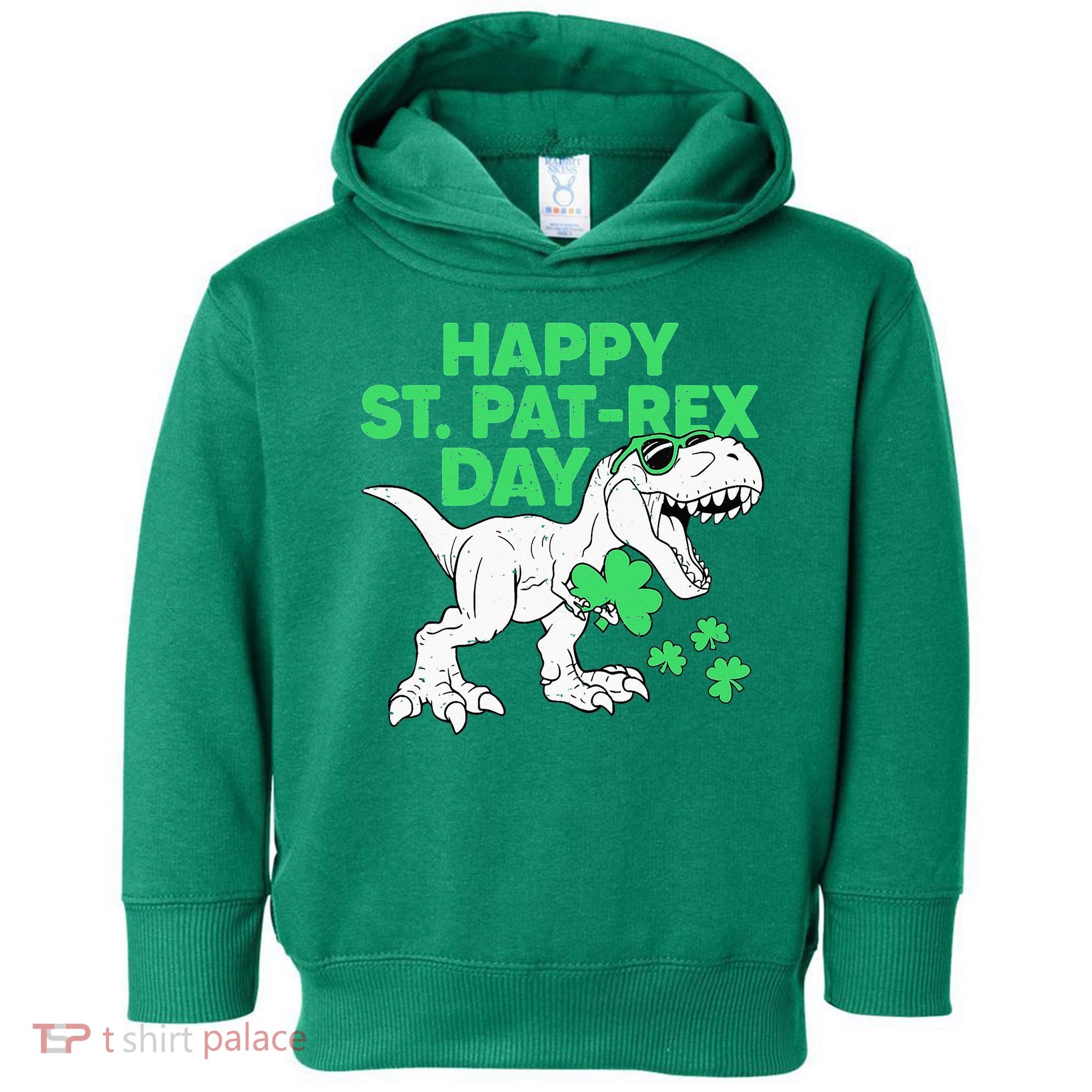 Happy St Pat Rex Day St Patricks Dinosaur Toddler Hoodie