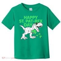 Happy St Pat Rex Day St Patricks Dinosaur Toddler T-Shirt thumb 0