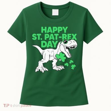 Happy St Pat Rex Day St Patricks Dinosaur Women's T-Shirt