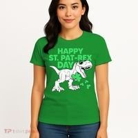 Happy St Pat Rex Day St Patricks Dinosaur Women's T-Shirt thumb 4