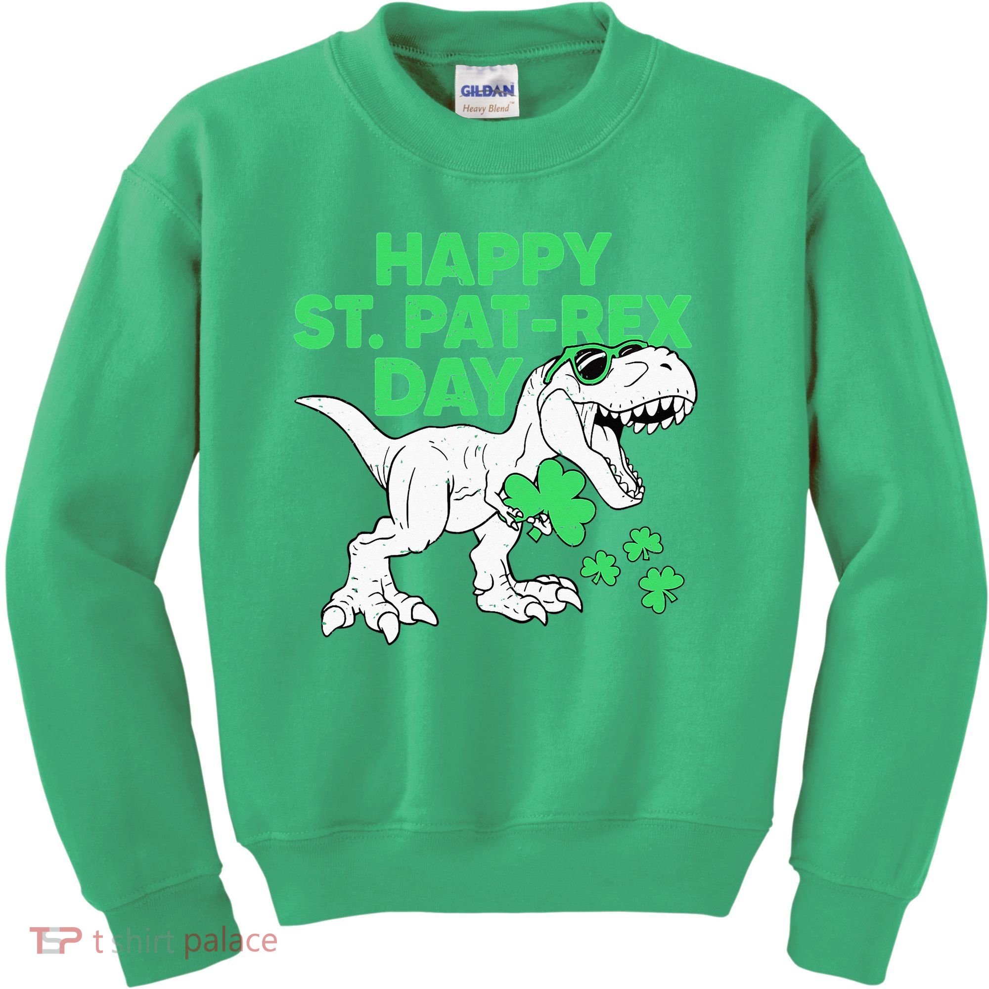 Happy St Pat Rex Day St Patricks Dinosaur Kids Sweatshirt