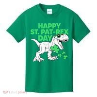 Happy St Pat Rex Day St Patricks Dinosaur Kids T-Shirt thumb 0