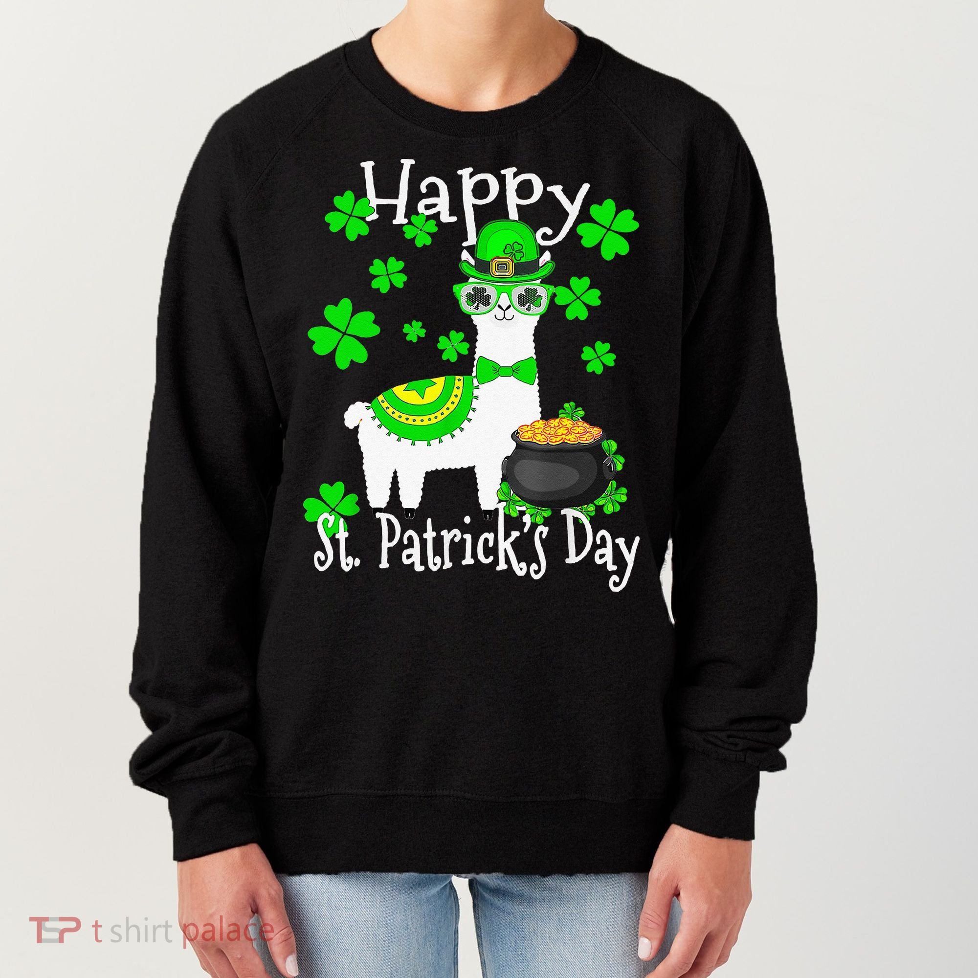 Happy St Patrick's Day Irish Shamrock Leprechaun Women's Sweatshirt