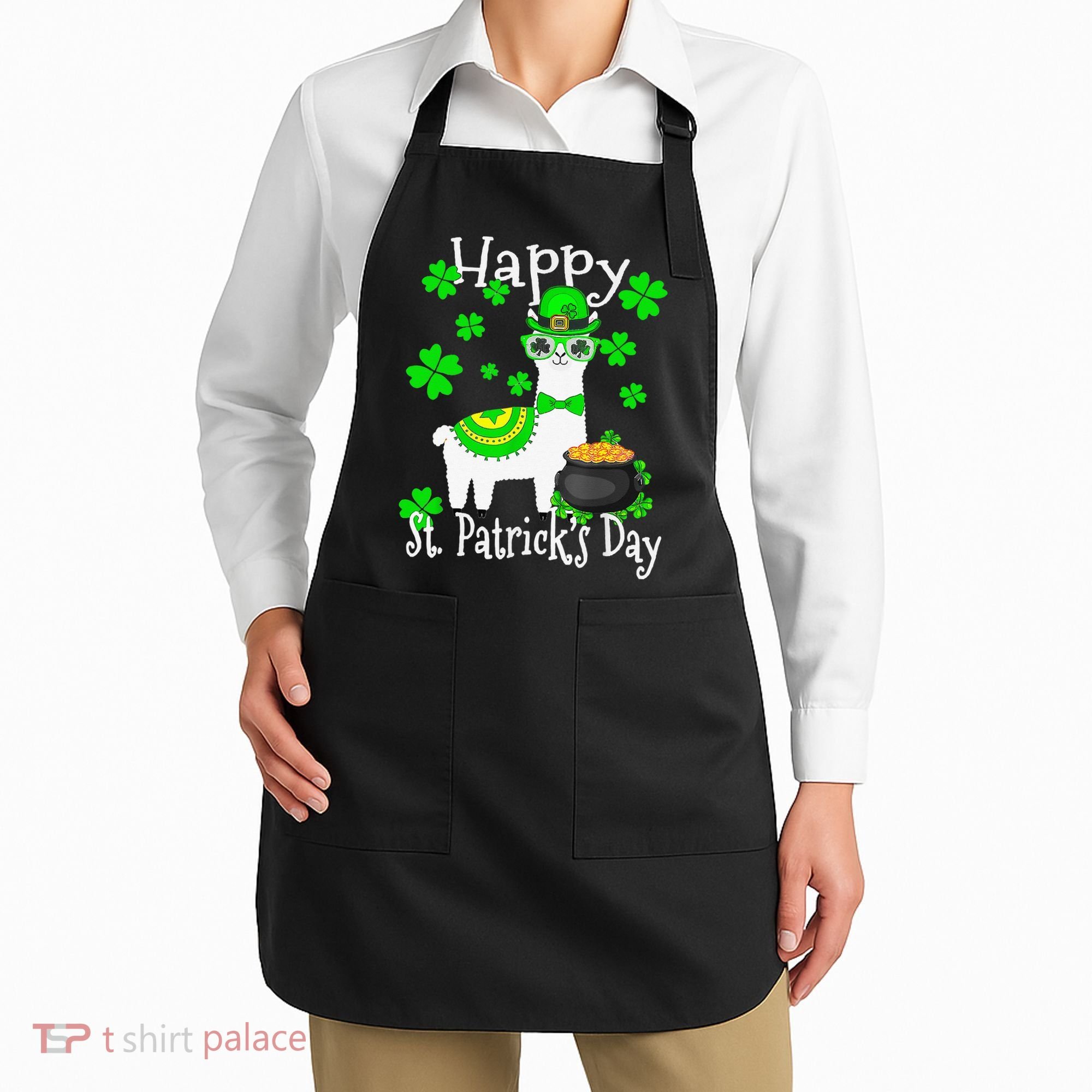 Happy St Patrick's Day Irish Shamrock Leprechaun Apron