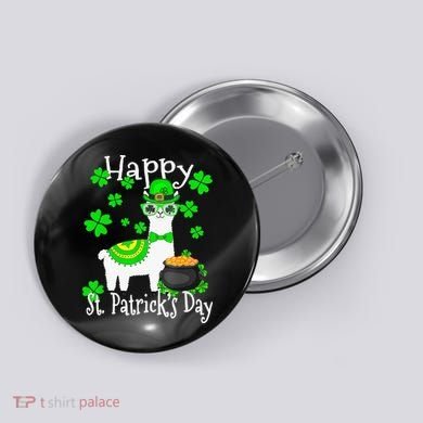 Happy St Patrick's Day Irish Shamrock Leprechaun Button