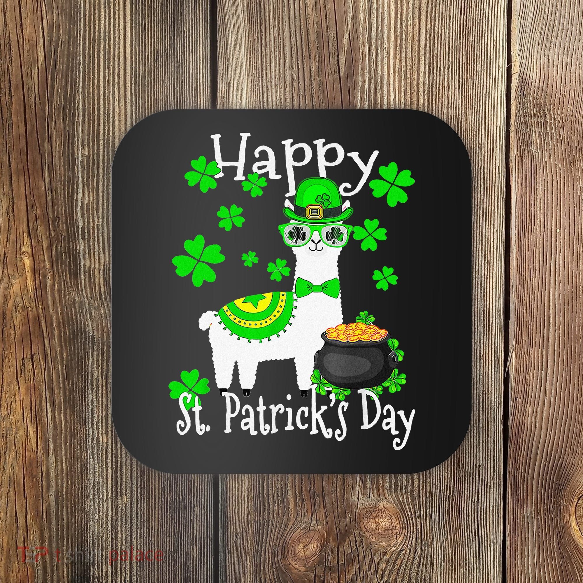Happy St Patrick's Day Irish Shamrock Leprechaun Coaster