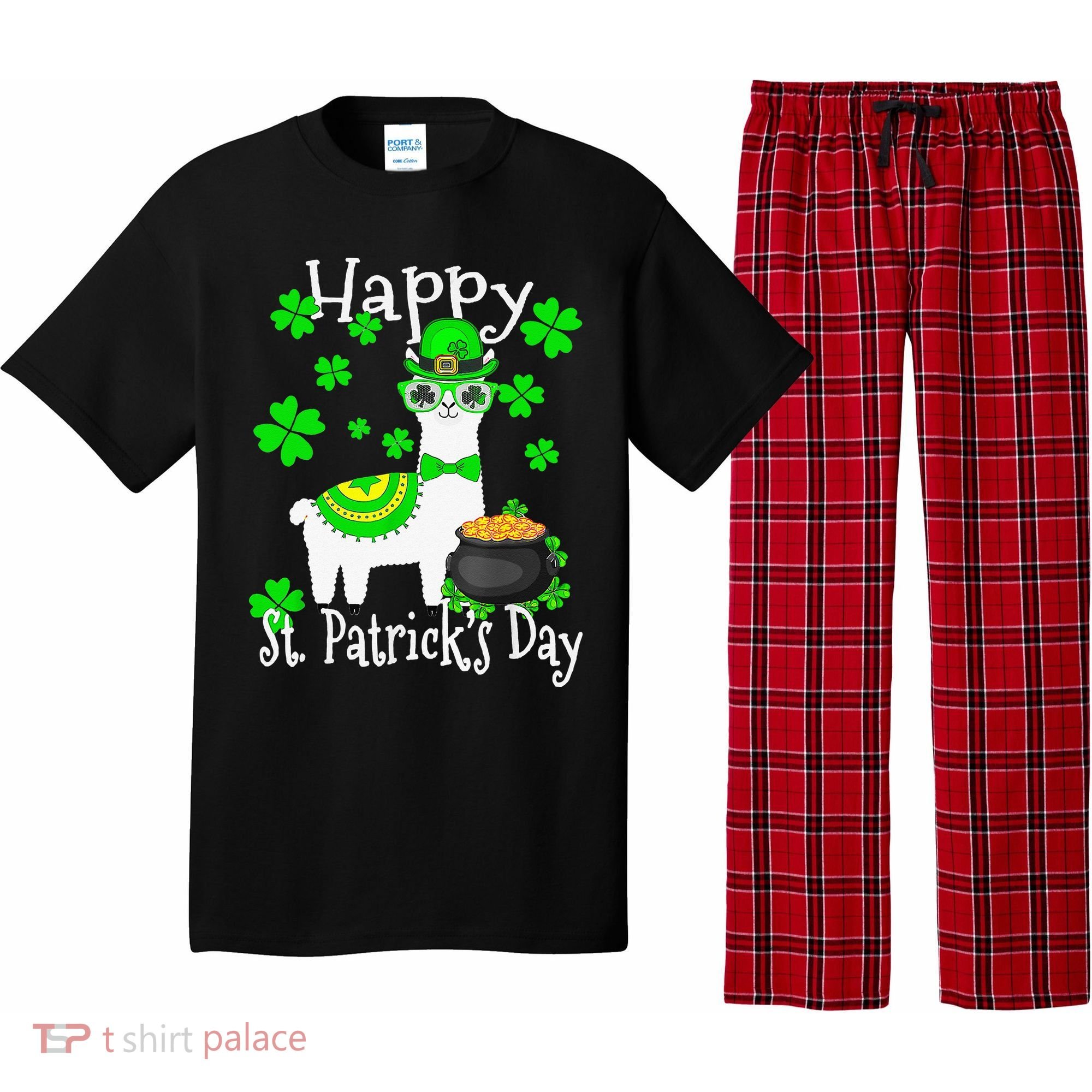 Happy St Patrick's Day Irish Shamrock Leprechaun Pajama Set